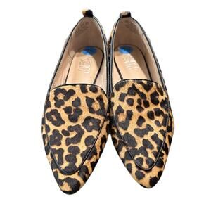 NEW- NWOT Franco Sarto Leopard Calf Hair Loafers Size 7.5M